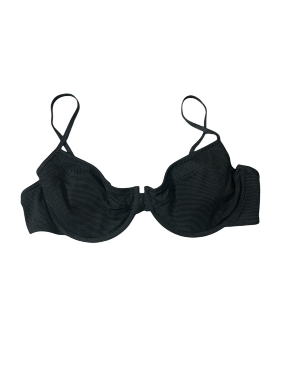 Old Navy Black Underwire Swim Bra with Textured Fabric size XXL